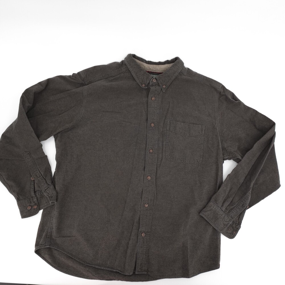 Woolrich Shirt mens extra large Brown Button Up Long Sleeve Casual Cotton